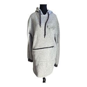 Cabin Fever Gray Women's Oversized Hoodie With Zippered Pockets Size XL